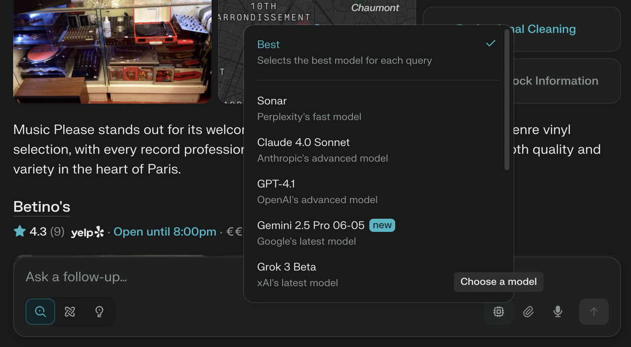 Multiple model modes