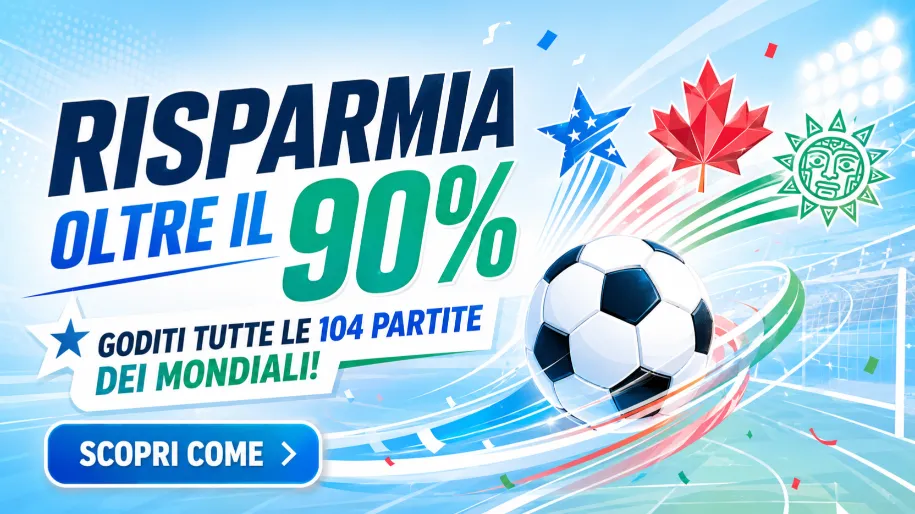 Dove vedere i mondiali di calcio 2026