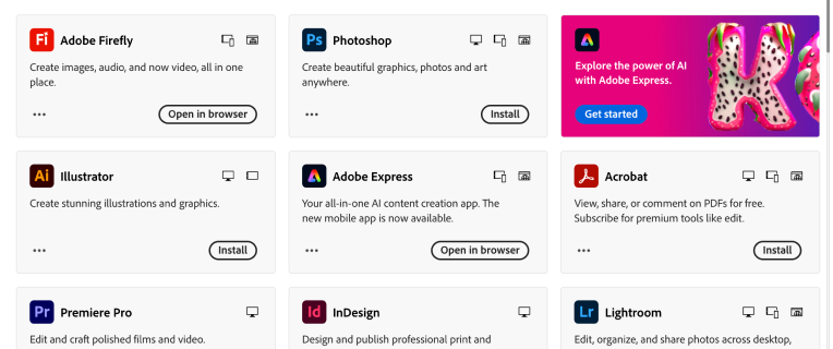 Adobe accounts