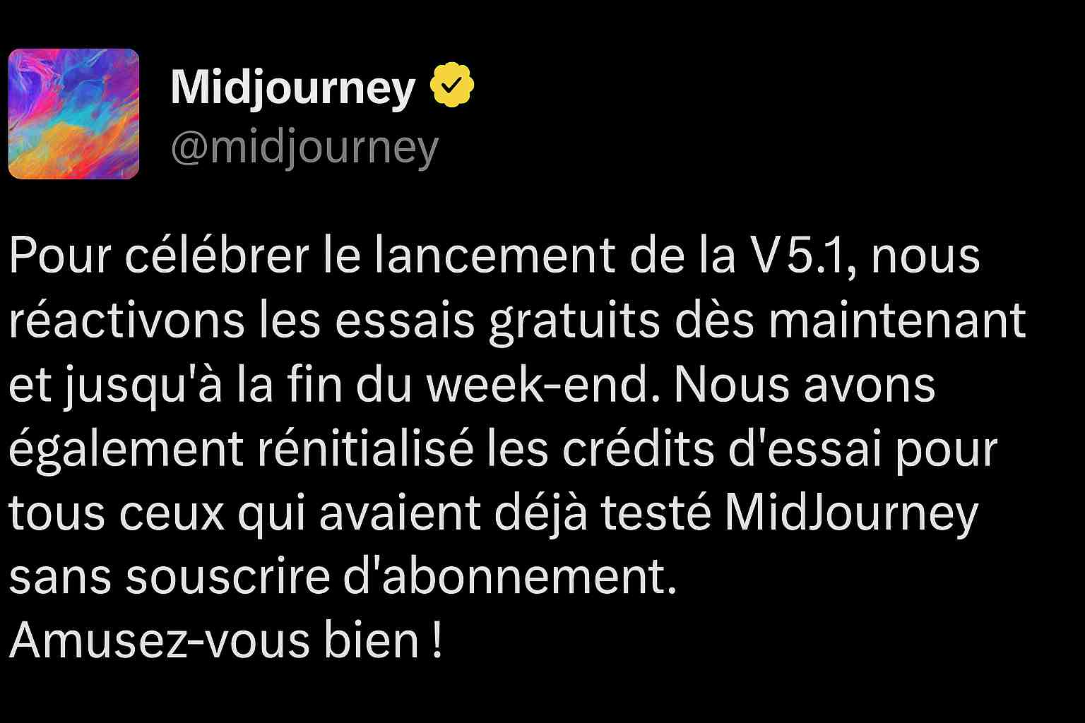 Chercher des événements officiels ou des essais temporaires