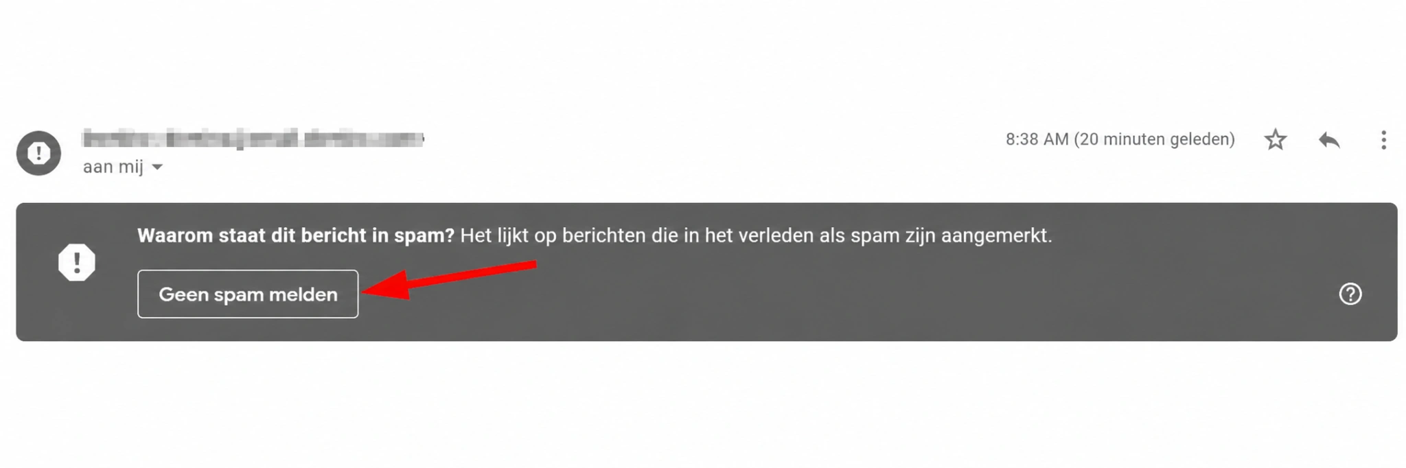 een e-mail in Gmail op de whitelist zetten