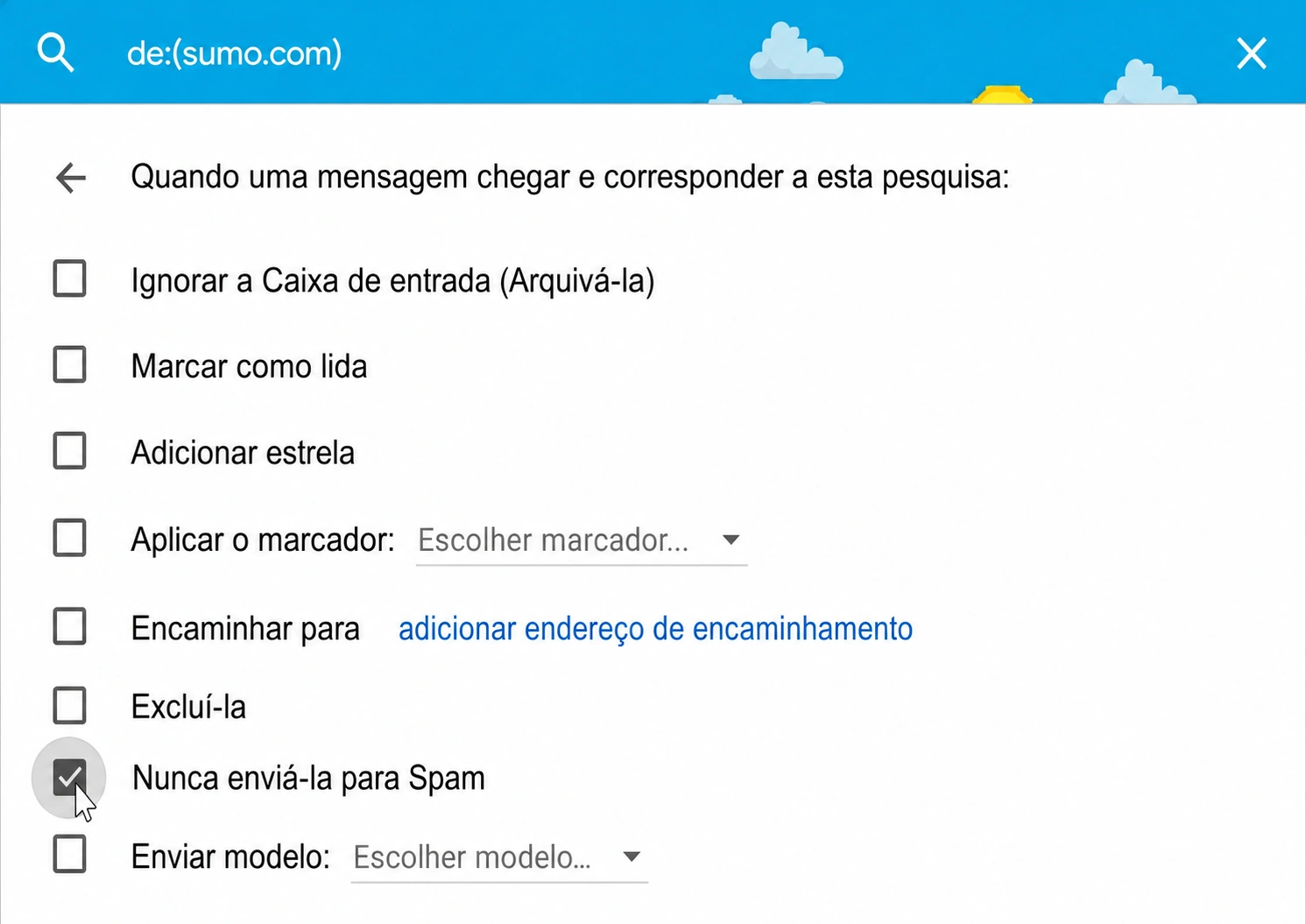 permitir seus e-mails no Gmail