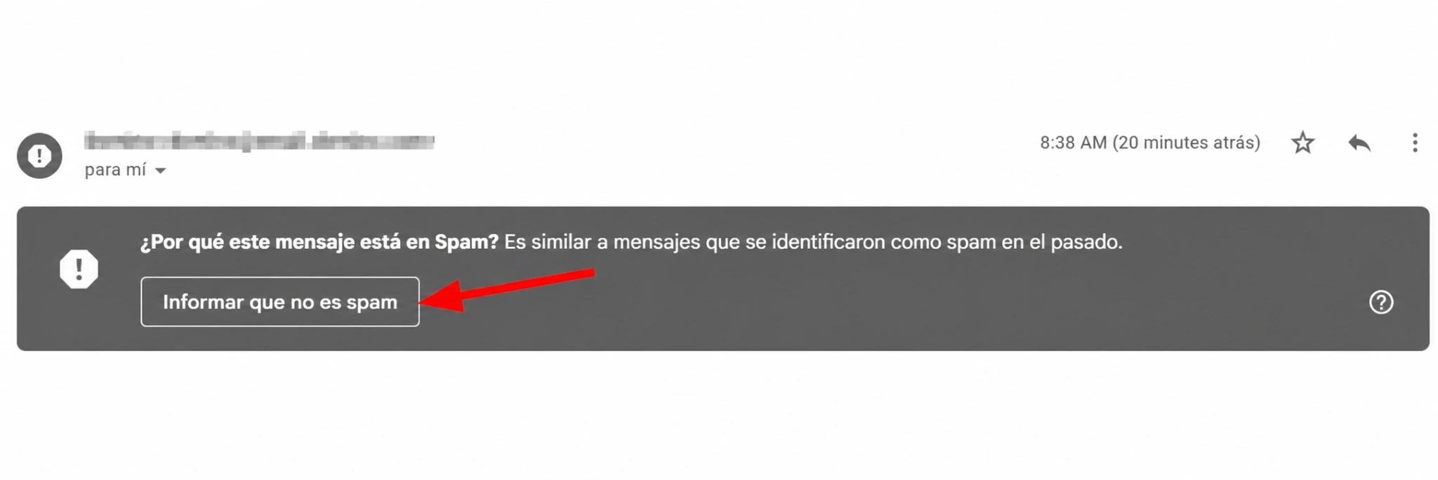 añadir un correo a la lista blanca en Gmail