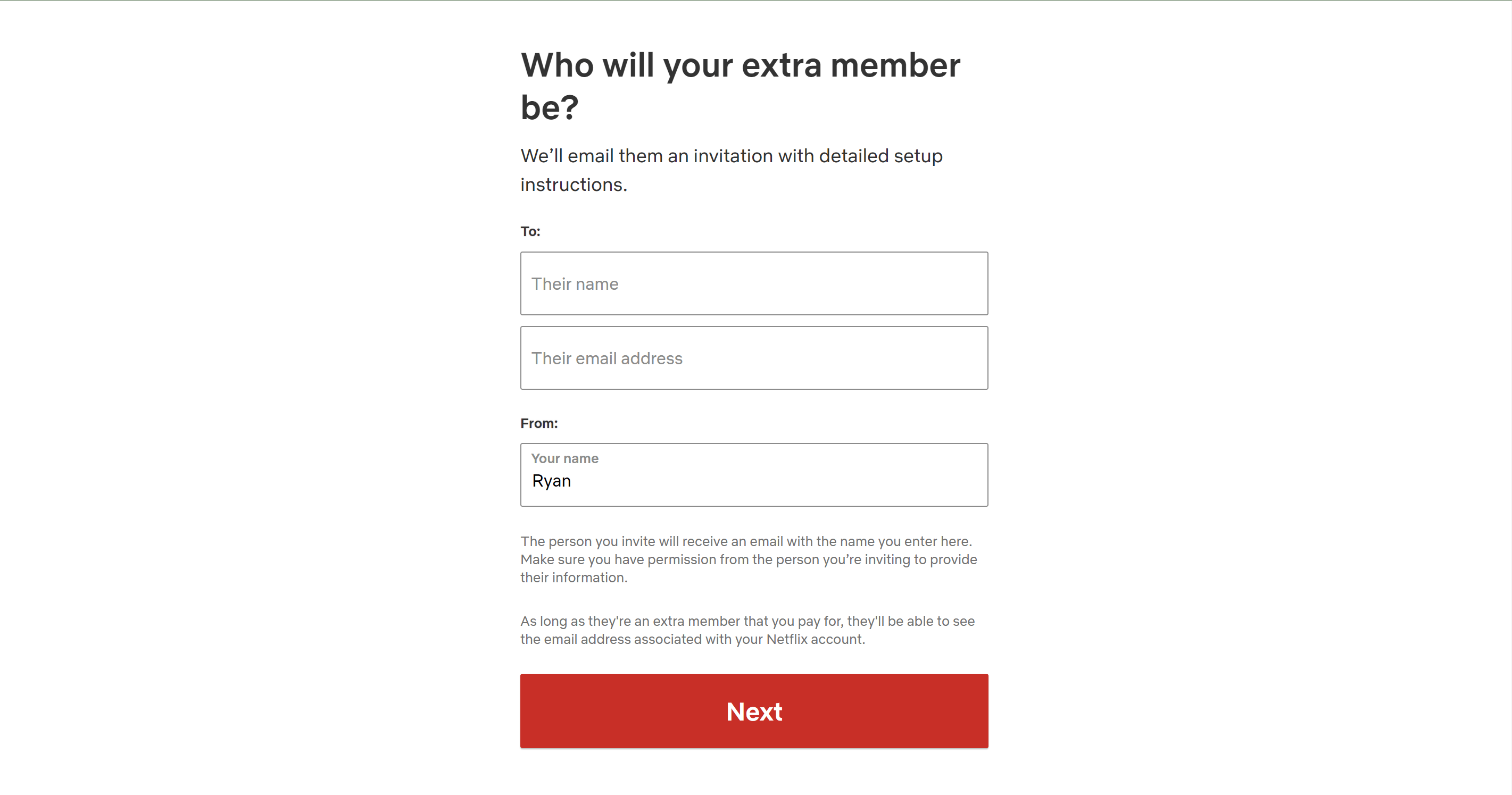 abonné supplémentaire netflix prix
