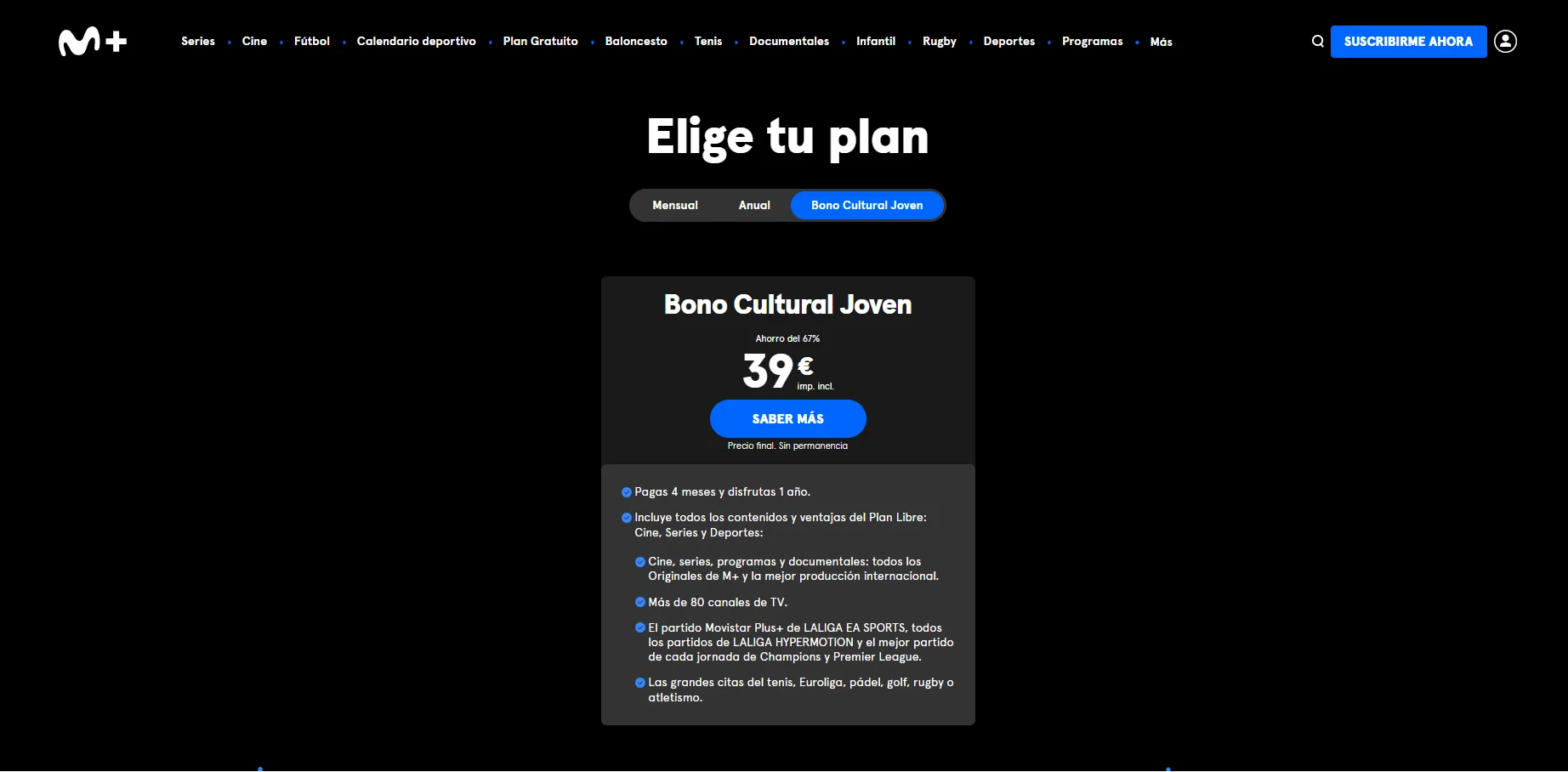 Bono Cultural Joven