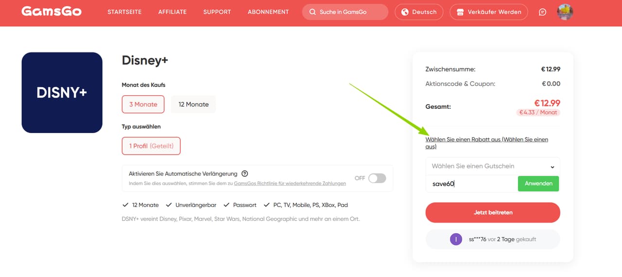 disney plus studentenrabatt