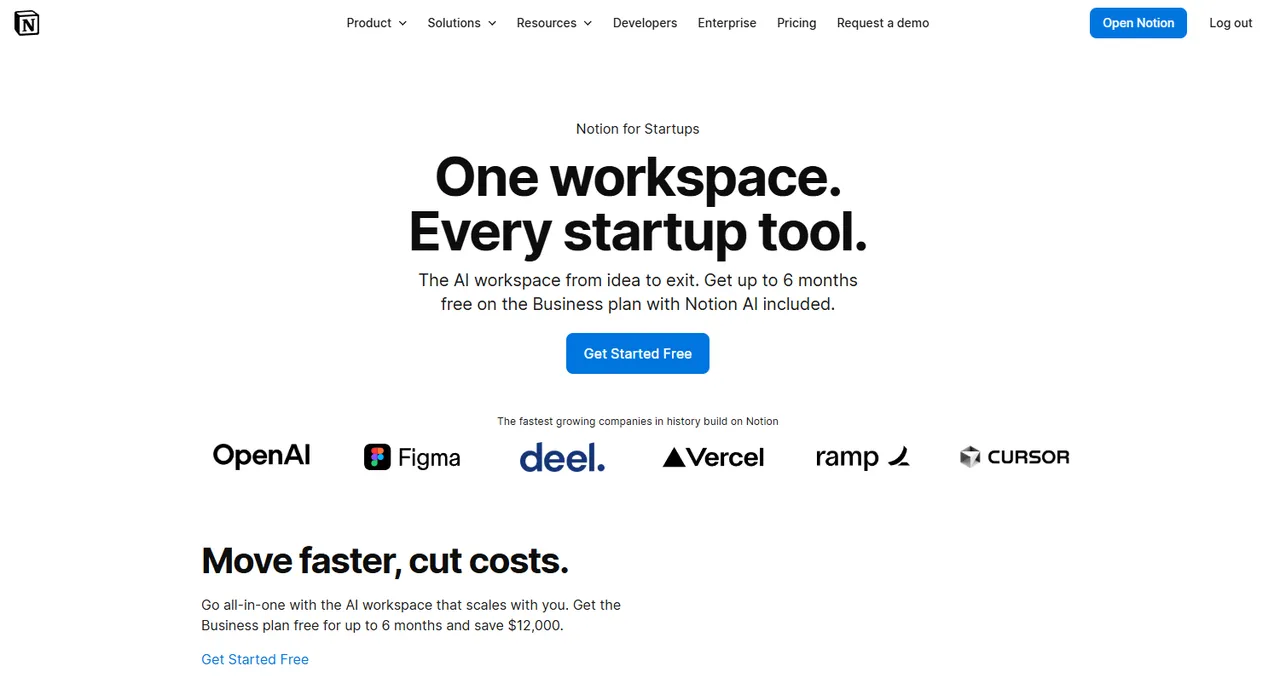 Notion for Startups
