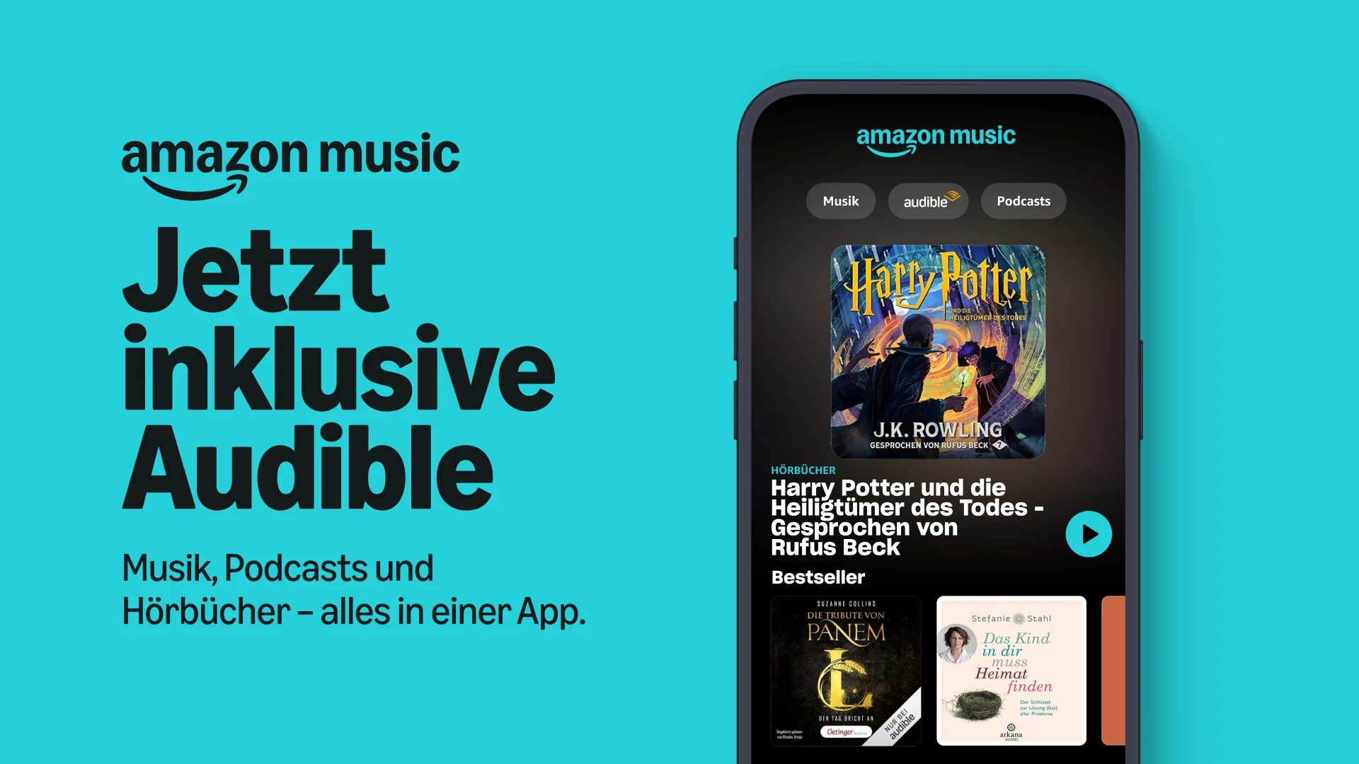 Amazon Music führend bei Hörbüchern