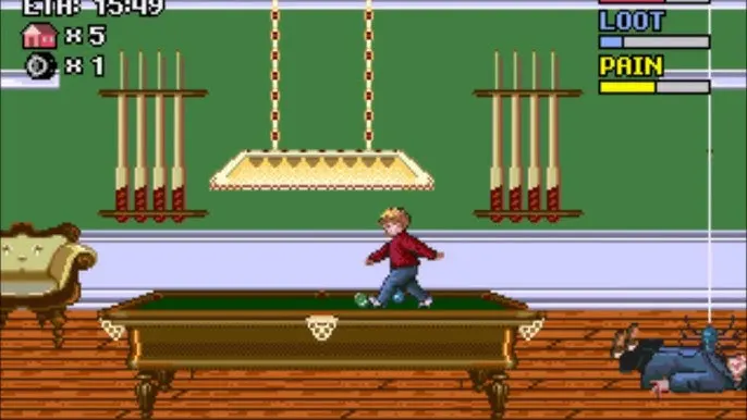 Home Alone Sega Genesis snowy sled gameplay