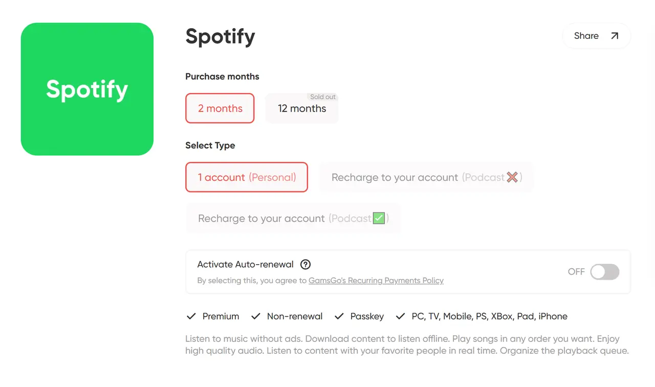 spotify premium cheap