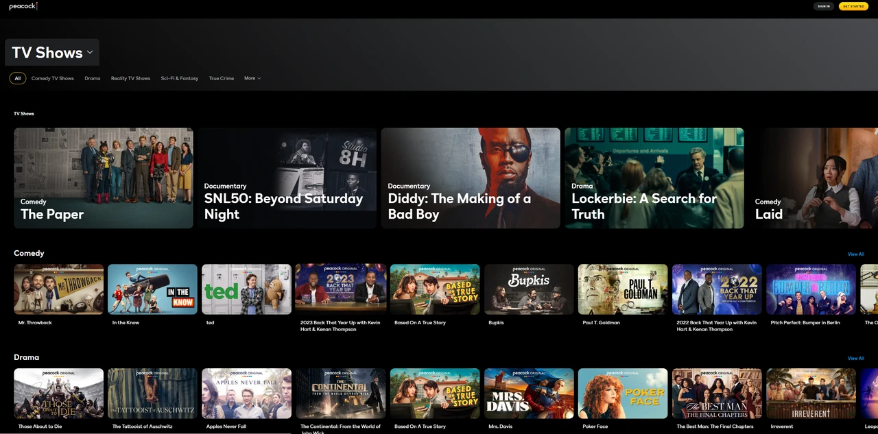 peacock tv shows