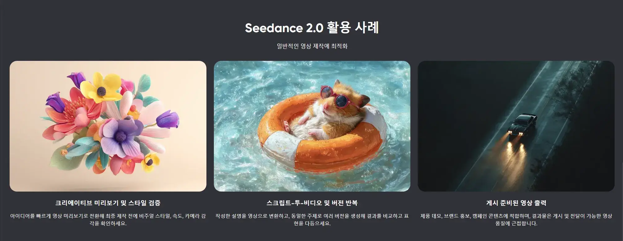 Rita AI 플랫폼 Seedance 2.0 영상 생성기 대시보드