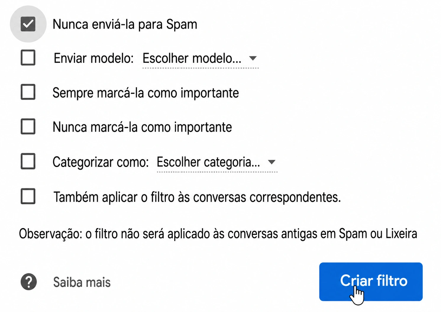 como você pode colocar um e-mail na lista de permissões