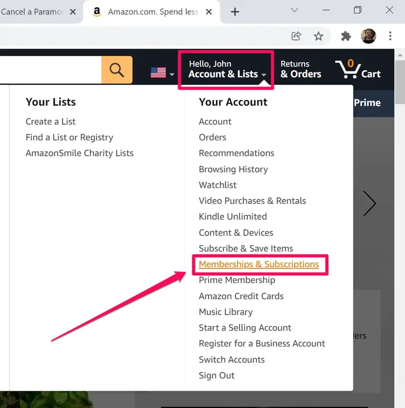 How to cancel Paramount+ free trial?