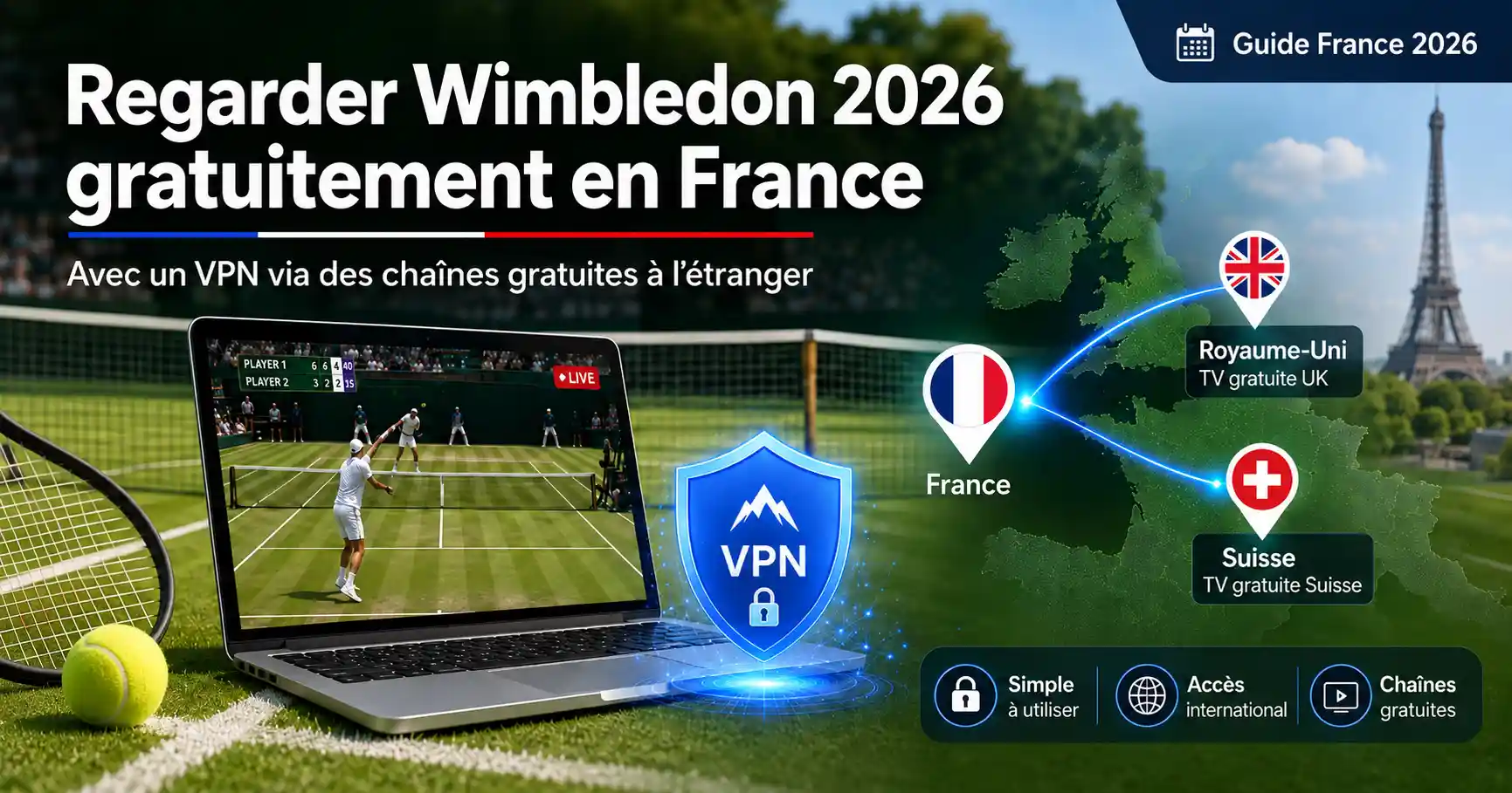 regarder wimbledon gratuitement france
