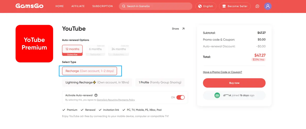 youtube premium cost
