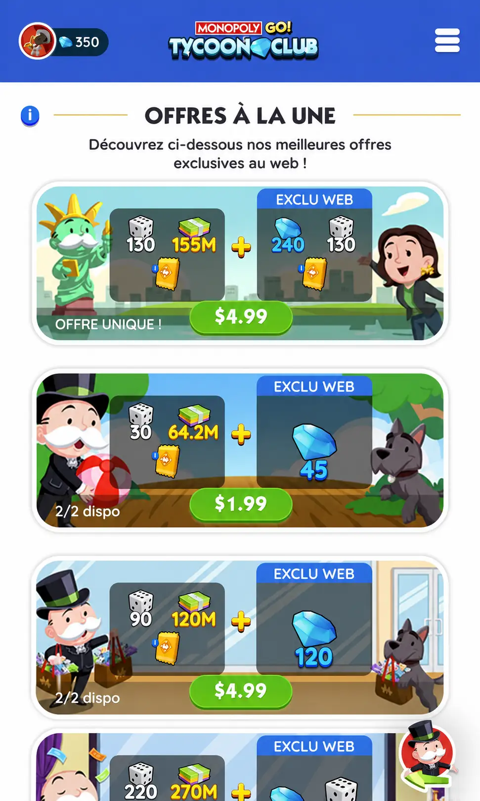 Boutique des Magnats Monopoly GO