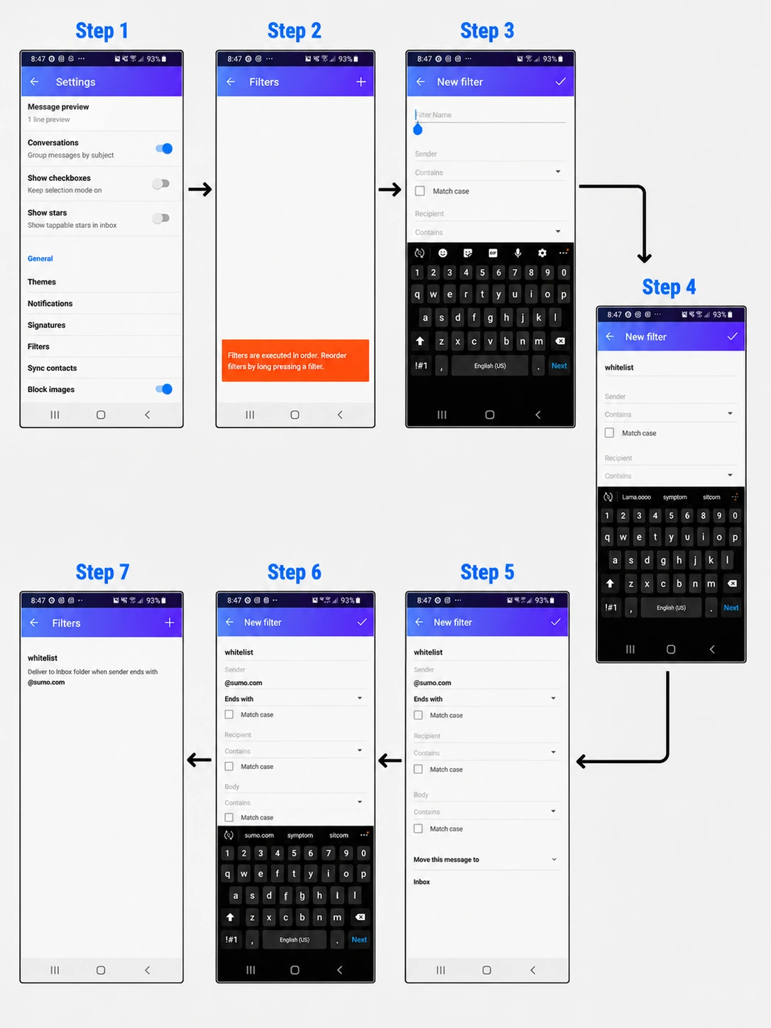 whitelist email yahoo
