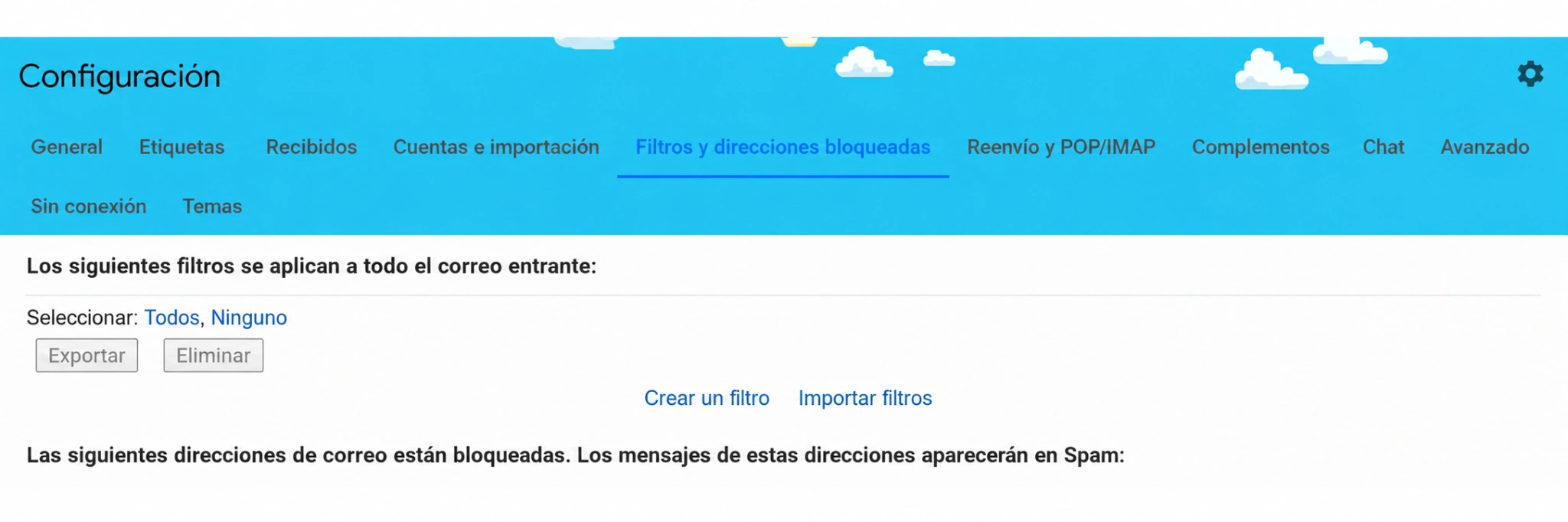 lista blanca Gmail