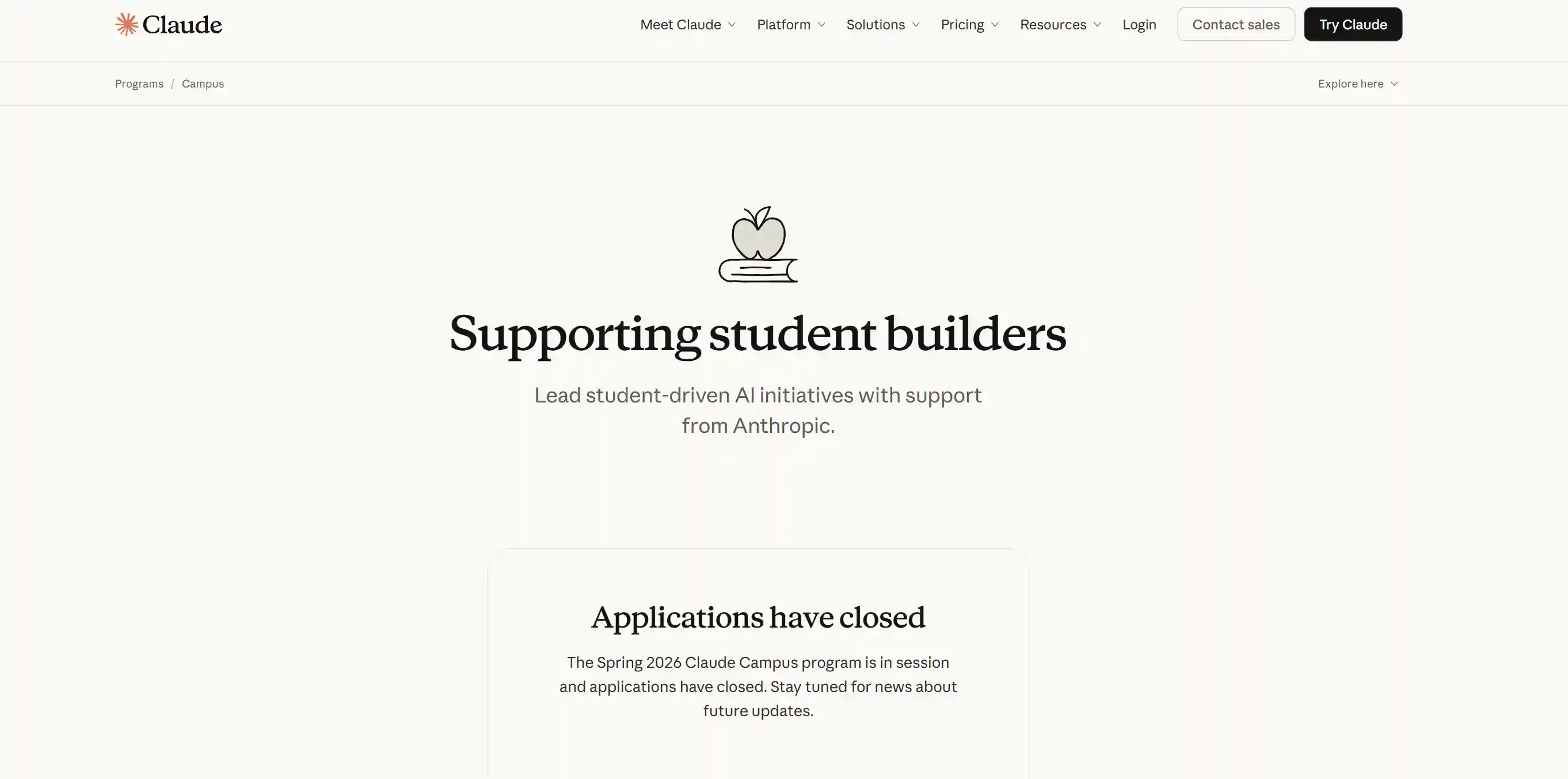 Claude for Education and Claude Campus Program for students