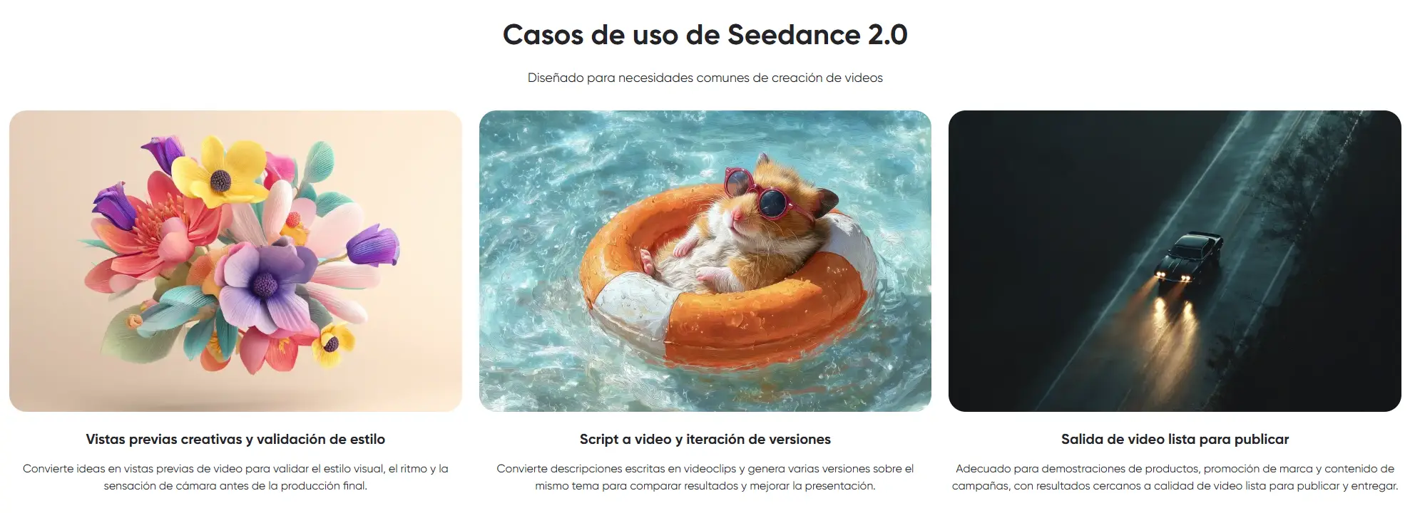 Usando Seedance 2.0 en Rita AI