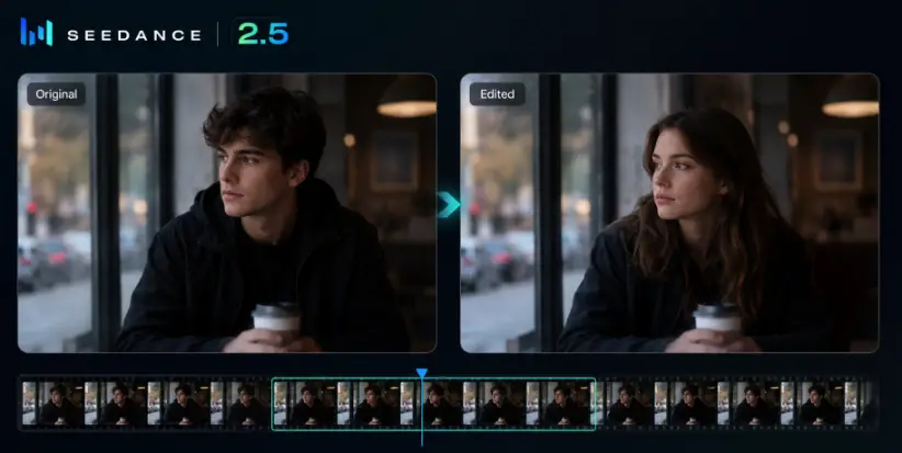 Seedance 2.5 controllable video editing with subject swap and preserved motion