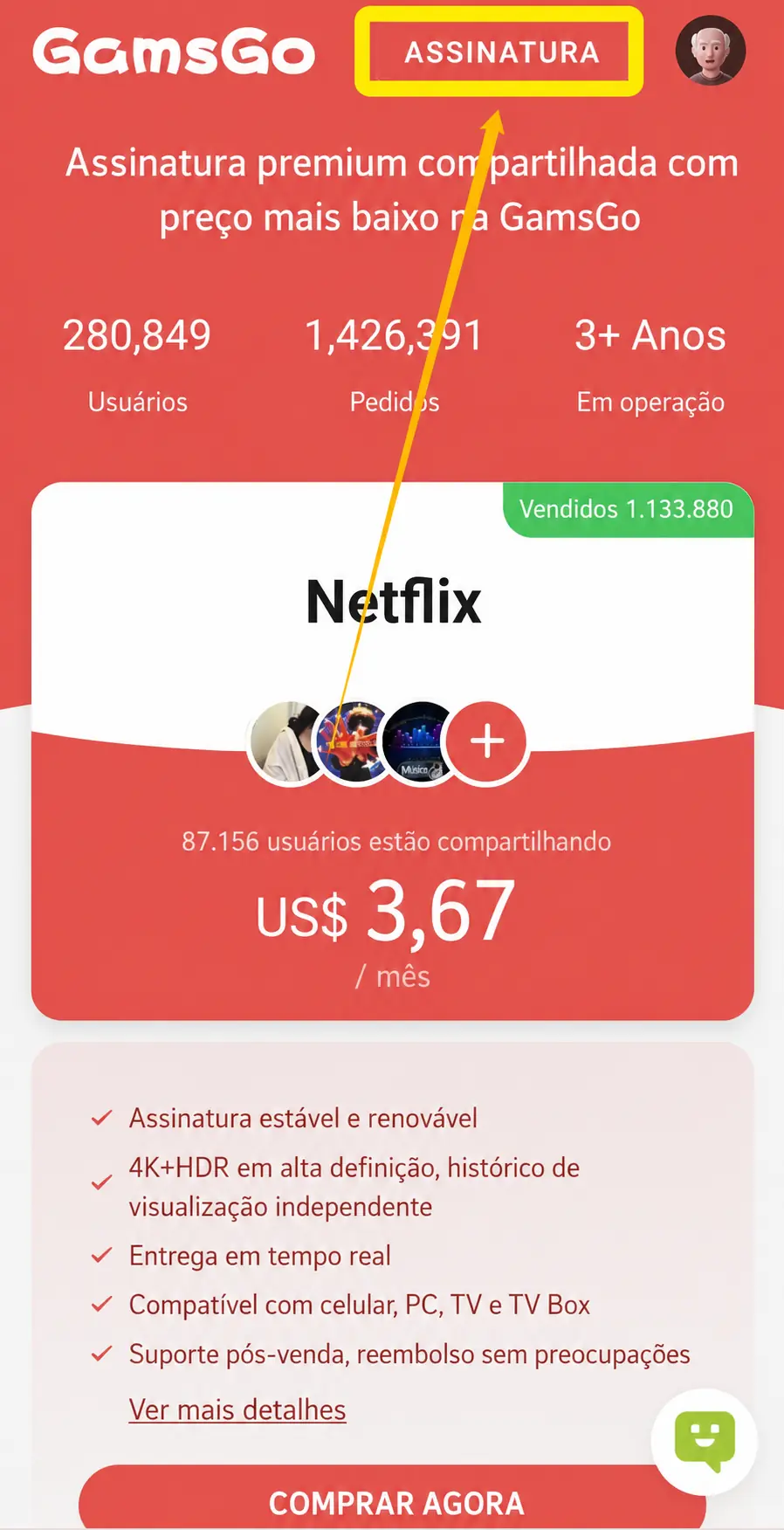 renovação Netflix