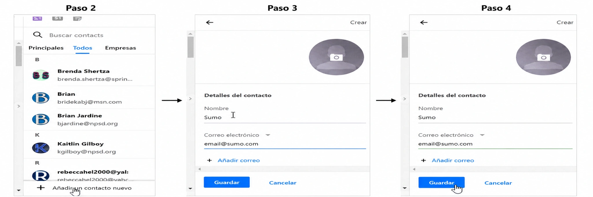 lista blanca de correo YAHOO