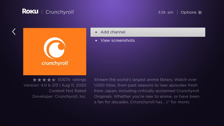 Activar Crunchyroll en dispositivos de streaming