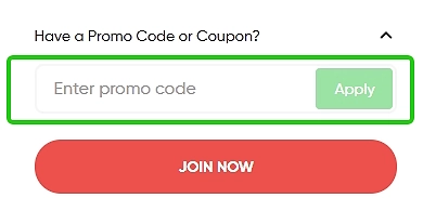 apply promo code