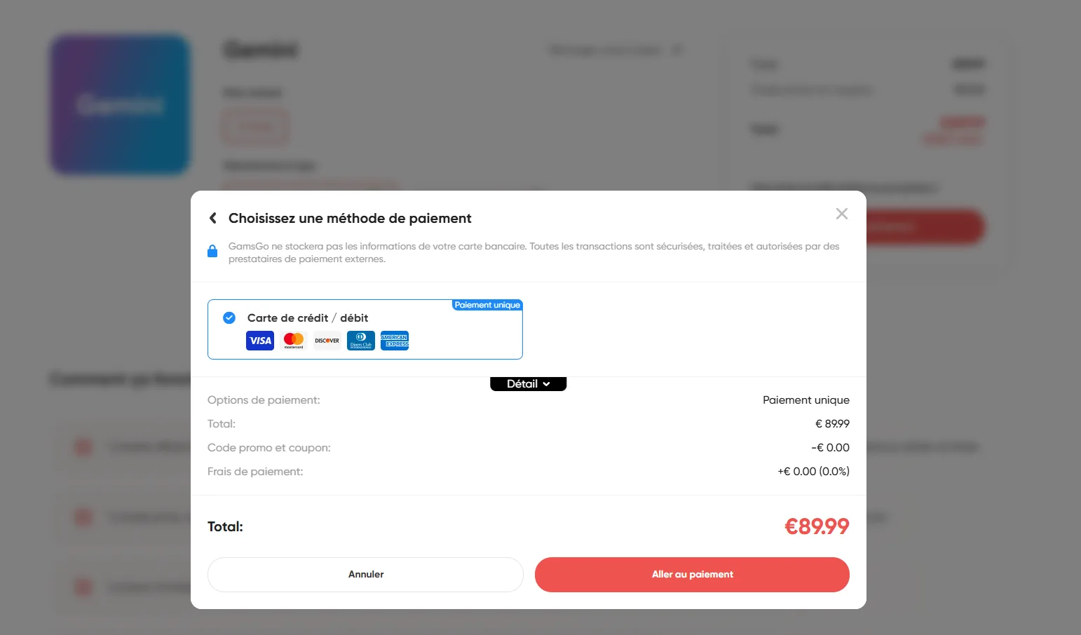 Acheter Gemini Pro pas cher sur GamsGo