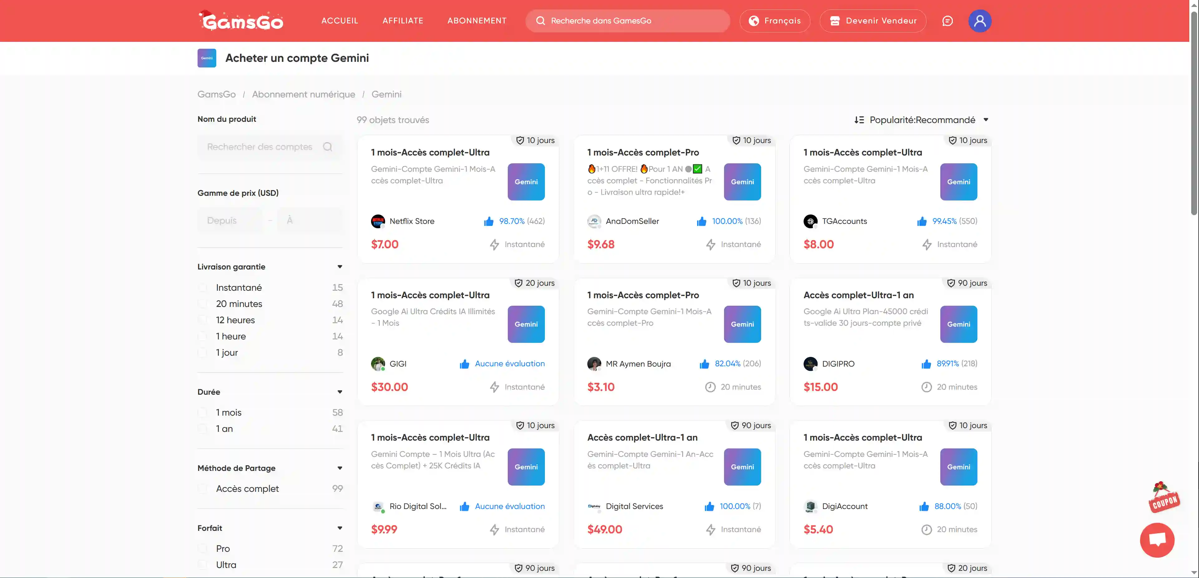 réduction gemini advanced