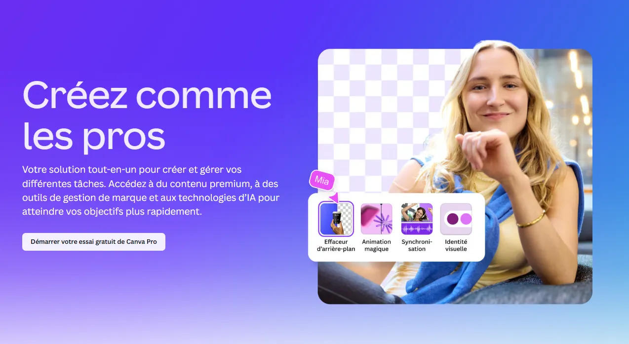 Essai gratuit de Canva Pro