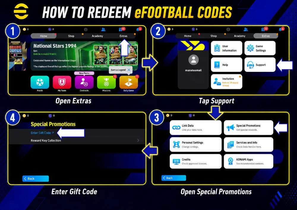 How to Redeem eFootball Codes
