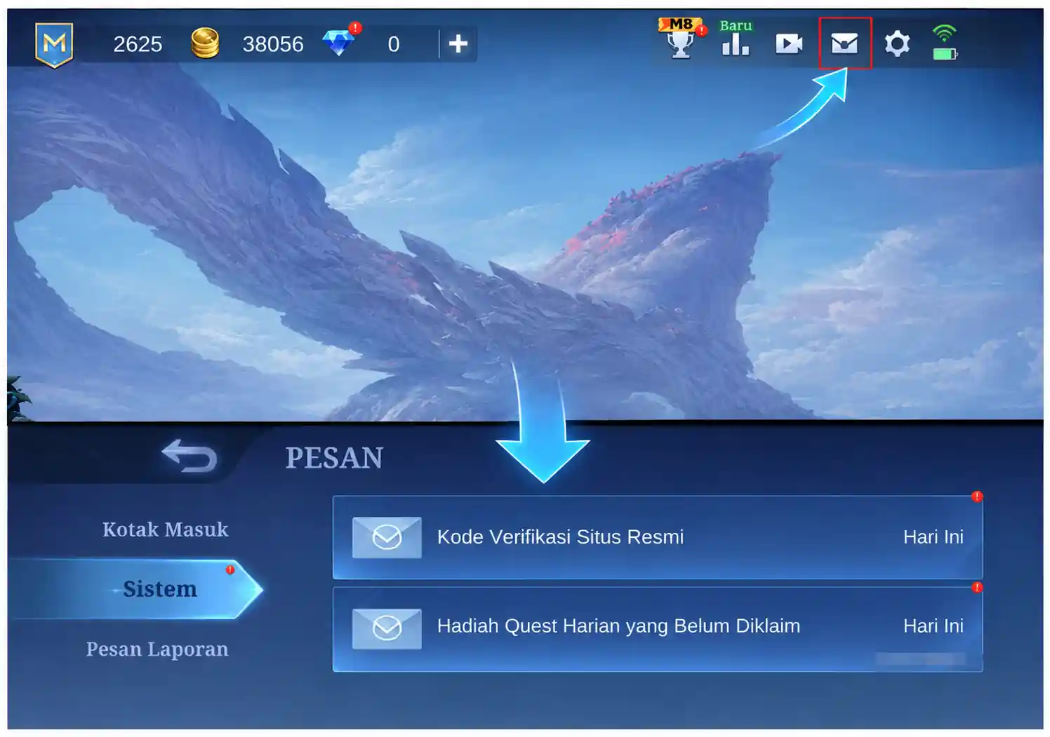 cara redeem kode MLBB step 6