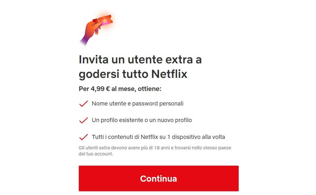 utente extra netflix