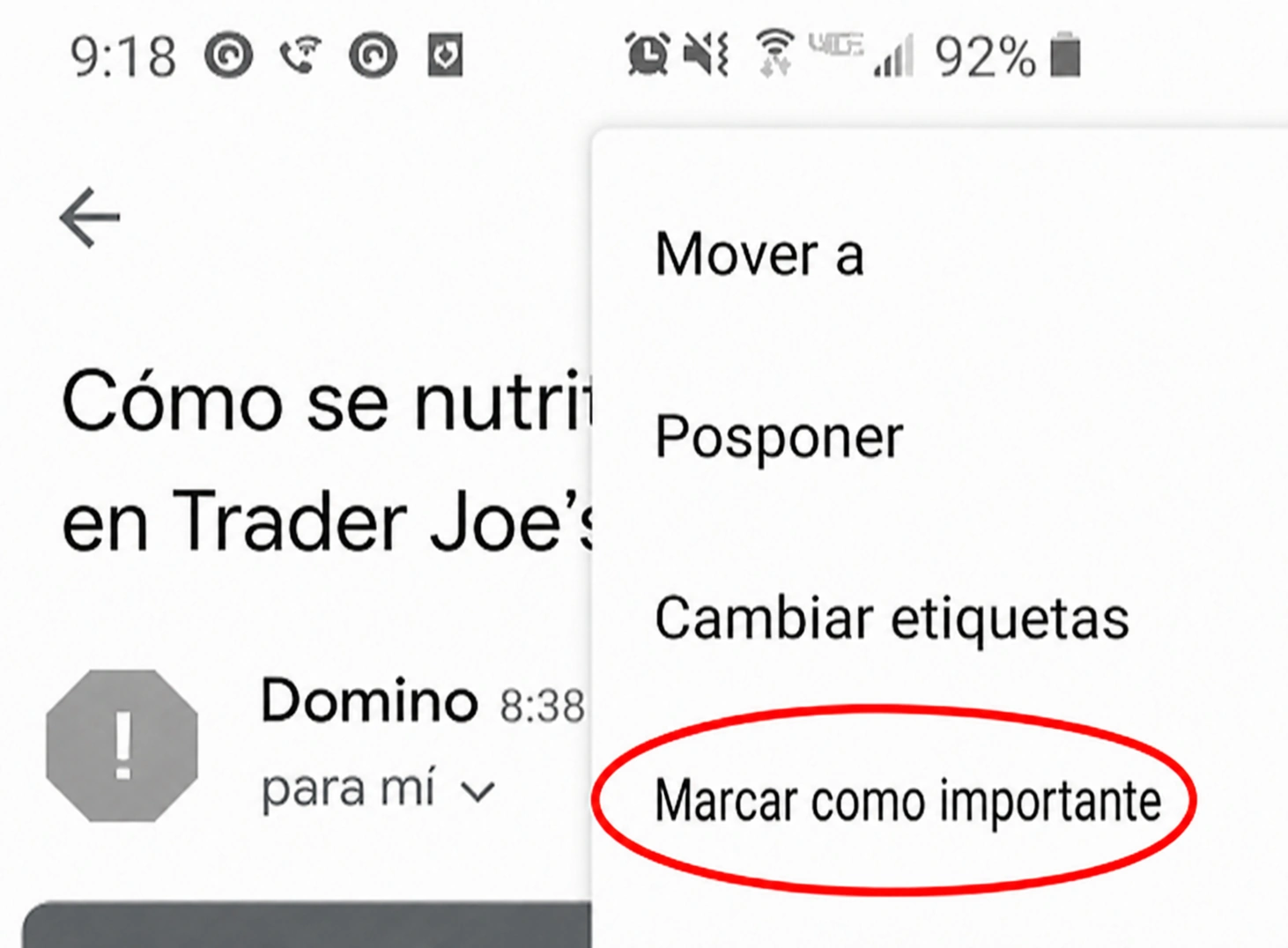 cómo añadir un correo a la lista blanca en Gmail