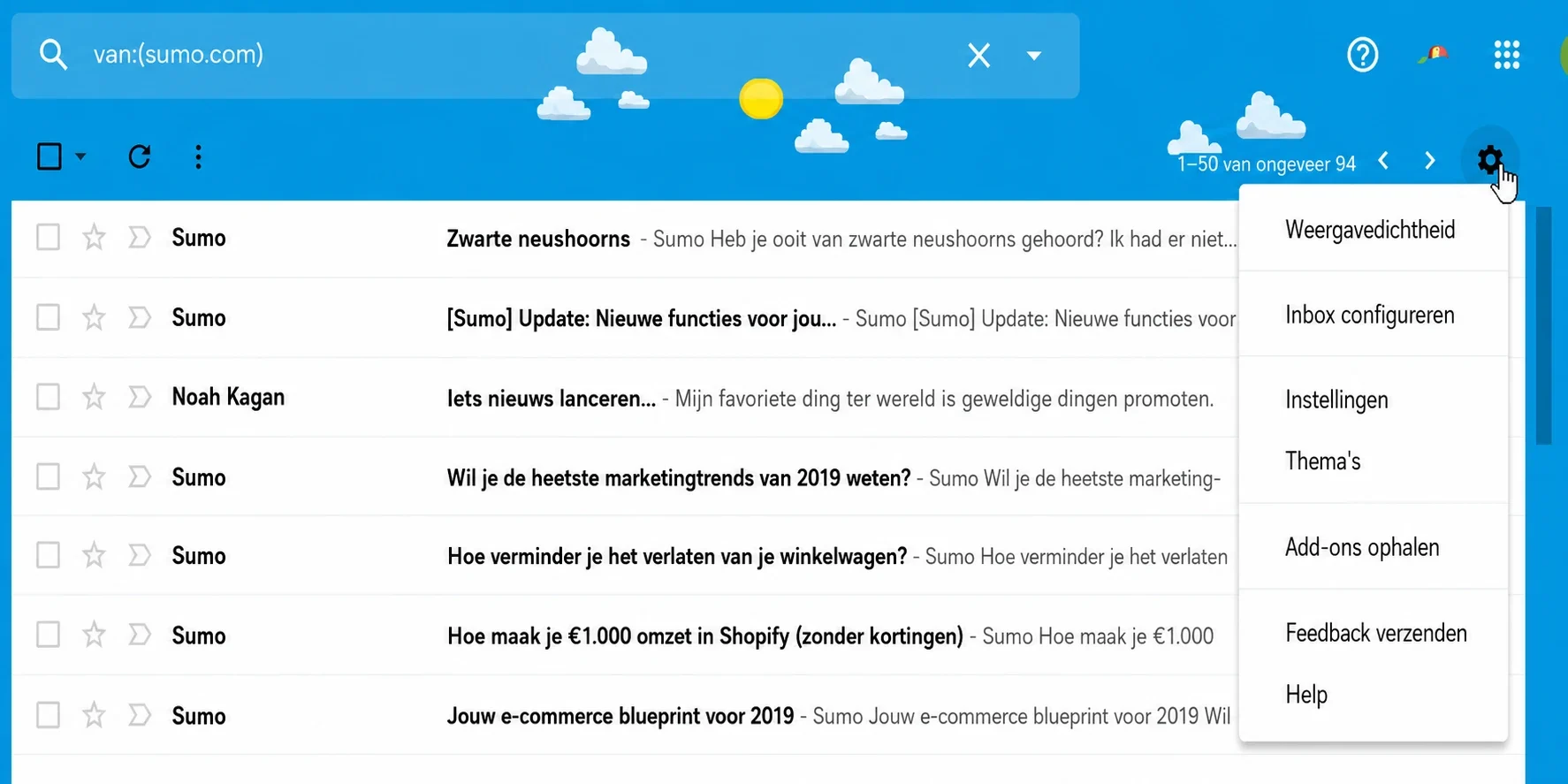 e-mails whitelisten in Gmail