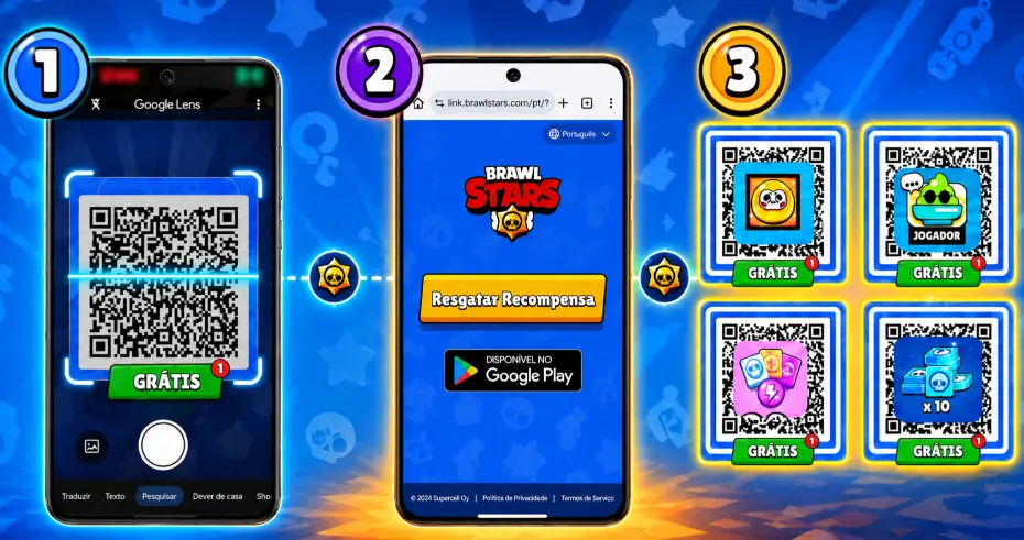 Como resgatar QR Codes de Brawl Stars