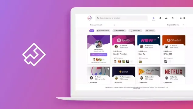 Together Price plataforma para compartir suscripciones en italiana