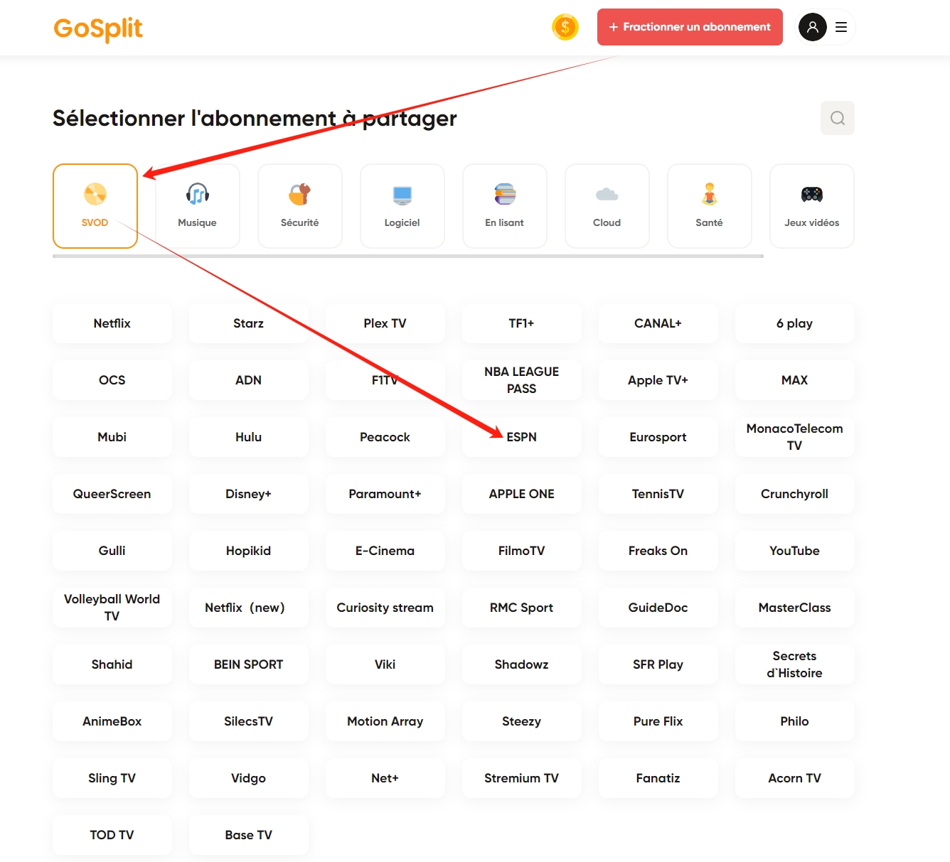 partager-l'abonnement-espn-sur-GoSplit