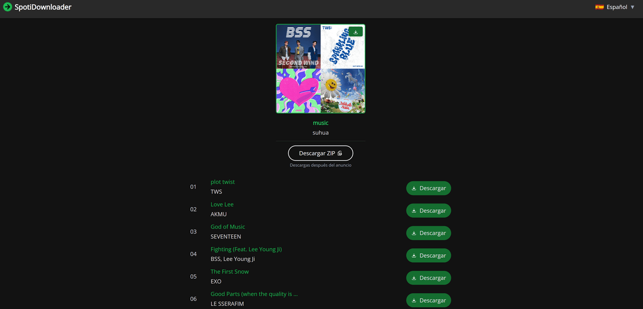 descargar musica de spotify