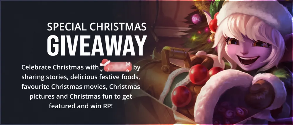 eague of Legends streamer giveaway handing out free RP codes