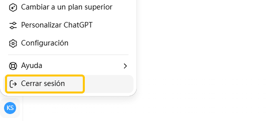 pasos para cerrar sesión en chatgpt