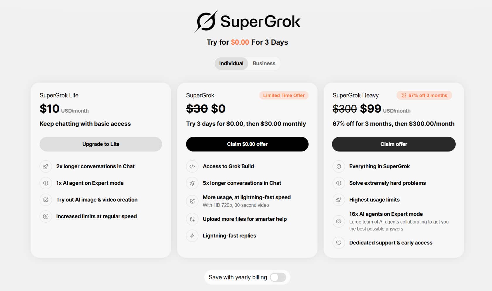 supergrok free