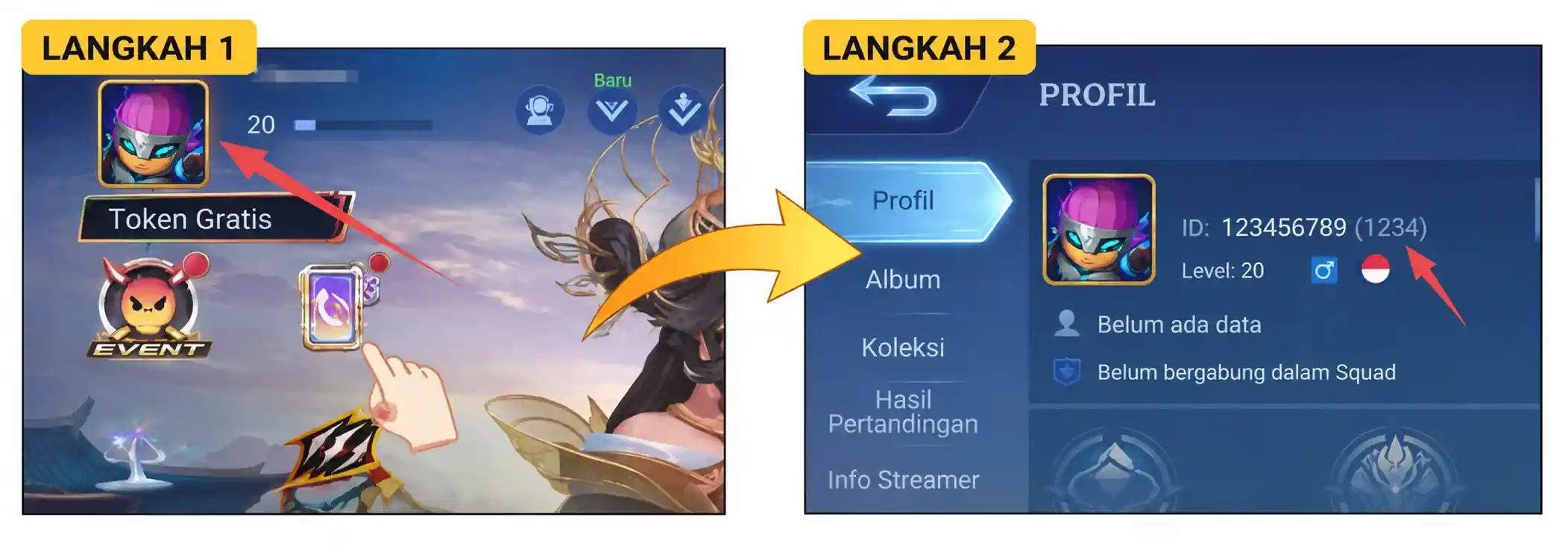 cara redeem kode MLBB step 3
