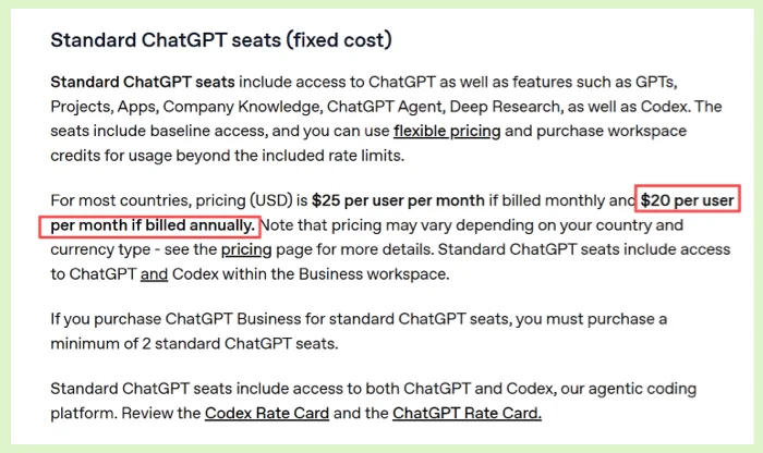 chatgpt Annual Billing for Teams