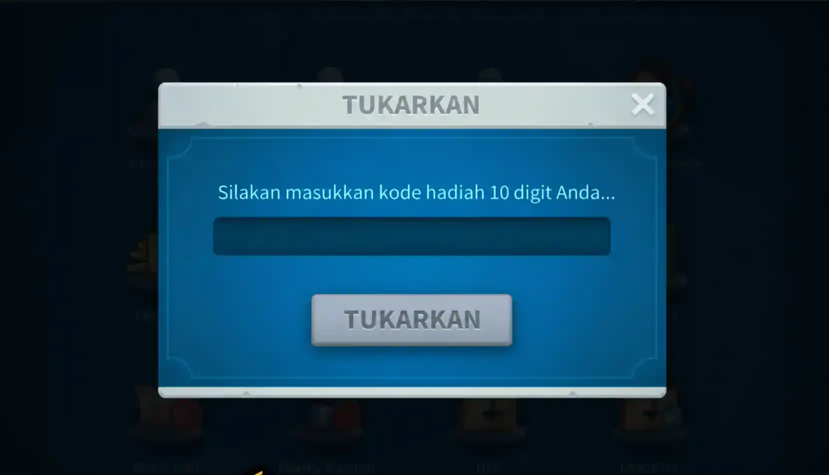 cara redeem kode Rise of Kingdoms step 3