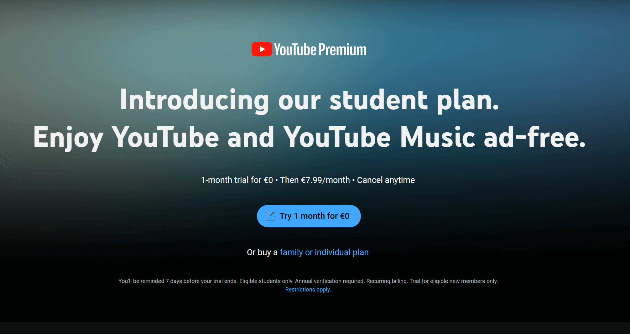 avoir youtube premium moins cher