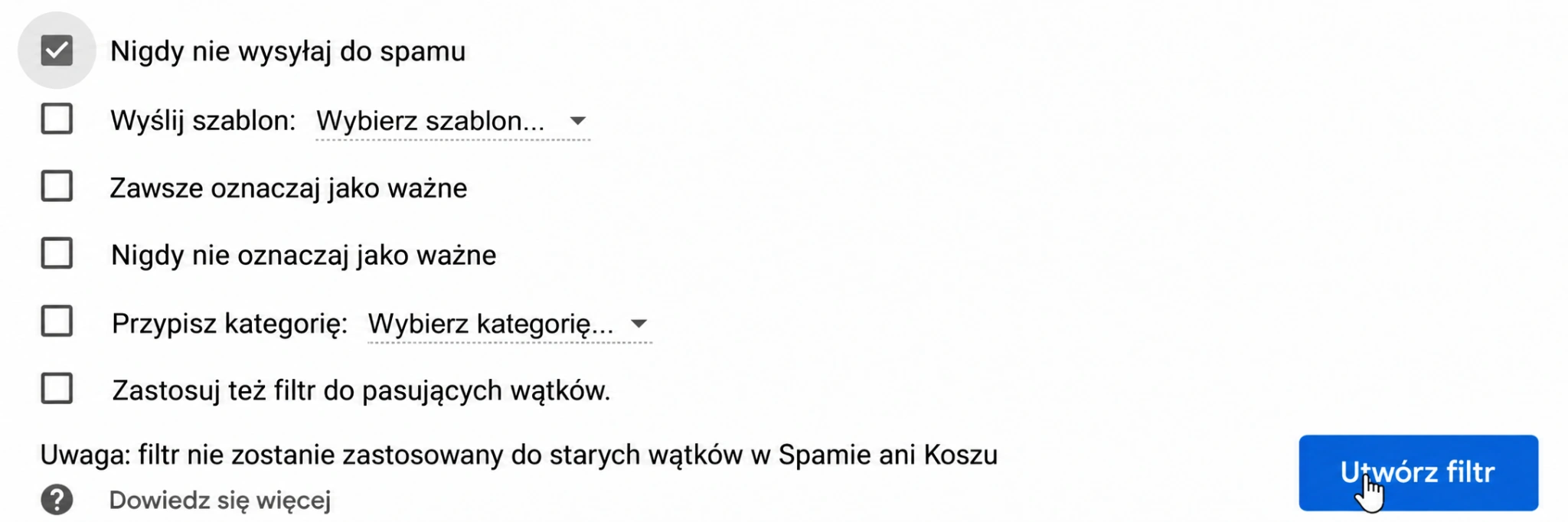 jak można dodać e-mail do białej listy
